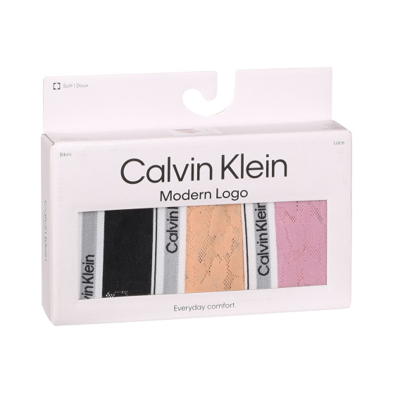 3PACK chiloți damă Calvin Klein multicolori supradimensional (QD5080E-GP9)