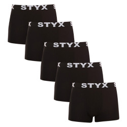 5PACK boxeri pentru bărbați Styx sport elastic supradimensionat negru (5R960)
