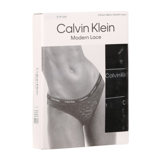 3PACK chiloți damă Calvin Klein negri (QD5069E-UB1)