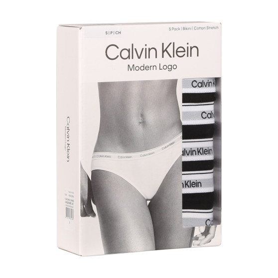 5PACK chiloți damă Calvin Klein negri (QD5208E-UB1)