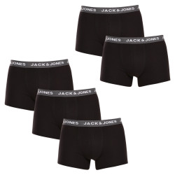 5PACK boxeri bărbați Jack and Jones negri (12142342)