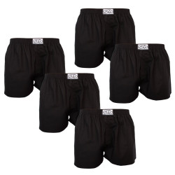 5PACK pantaloni scurți pentru bărbați Styx classic elastic negru (5A0960)