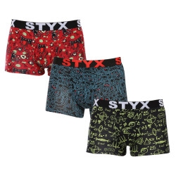 3PACK boxeri bărbați Styx art elastic sport multicolori (3G12612)