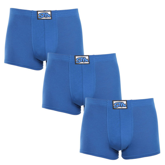 3PACK boxeri bărbați Styx elastic clasic albastru (3Q1167)