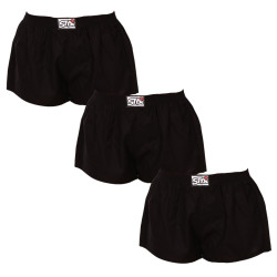 3PACK pantaloni scurți pentru femei Styx classic elastic negru (3K0960)