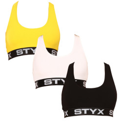 3PACK sutien pentru femei Styx sport multicolor (3IP09018)
