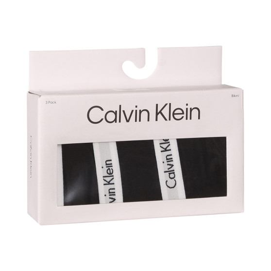 3PACK chiloți damă Calvin Klein negri (QD3588E-001)