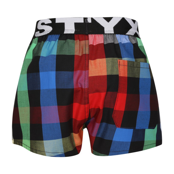 Boxeri largi copii Styx elastic sport multicolori (BJ1012)