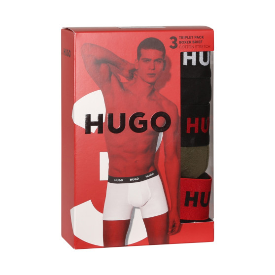 3PACK boxeri bărbați HUGO multicolori (50503079 972)