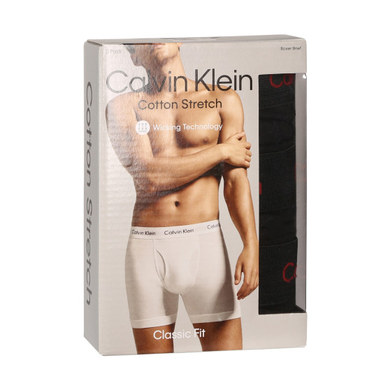 3PACK boxeri bărbați Calvin Klein negri (NB2616A-NC1)