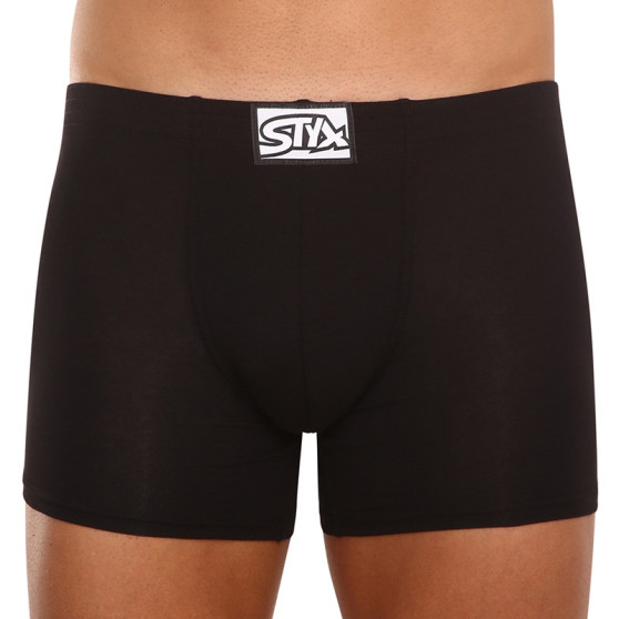 3PACK boxeri pentru bărbați Styx lung clasic elastic negru (F9606060)