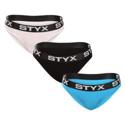 3PACK chiloți pentru femei Styx sport elastic multicolor (3IK96019)
