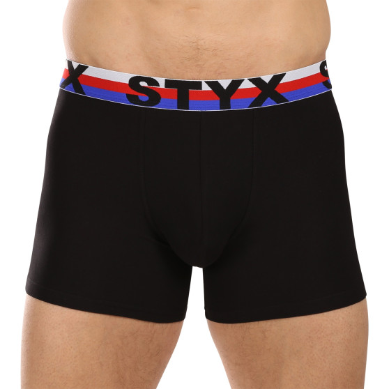 3PACK boxeri pentru bărbați Styx pantaloni scurți lungi sport elastic multicolor tricolor multicolor (3U19001)
