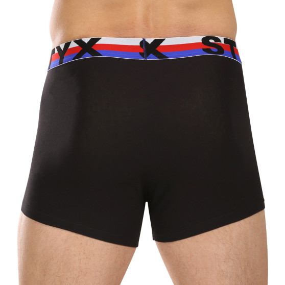 Boxeri pentru bărbați Styx sport elastic negru tricolor negru (G1960)