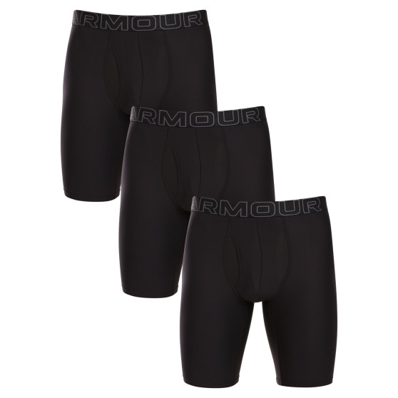 3PACK boxeri bărbați Under Armour negri (1383880 001)