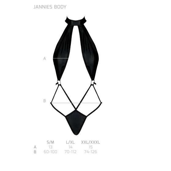 Body pentru femei Passion negru (Jannies body)