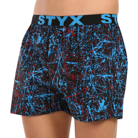 5PACK Boxeri largi bărbați Styx art elastic sport multicolor (5B1183789)