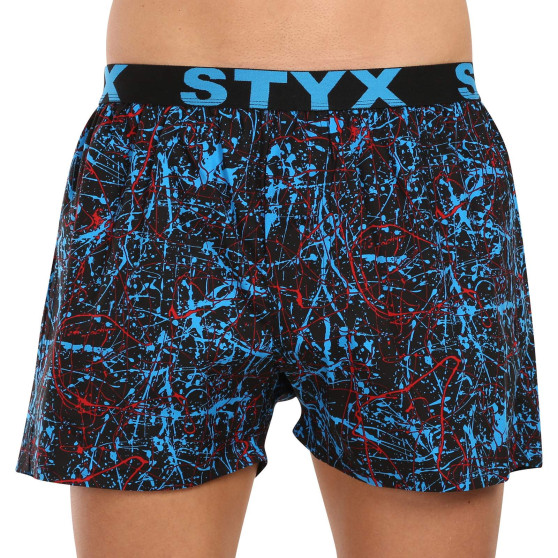 5PACK Boxeri largi bărbați Styx art elastic sport multicolor (5B1183789)