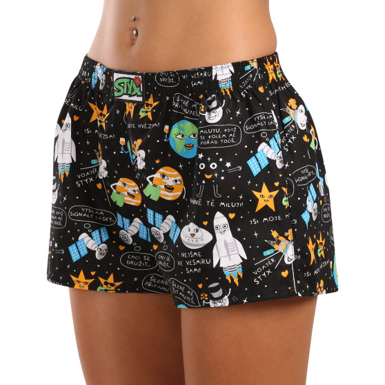 Styx Pantaloni scurți pentru femei art classic rubber universe (K1758)