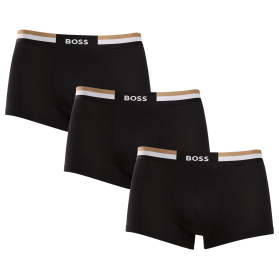 3PACK boxeri bărbați BOSS negri (50516542 001)