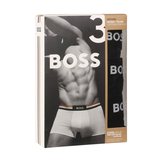 3PACK boxeri bărbați BOSS negri (50516542 001)