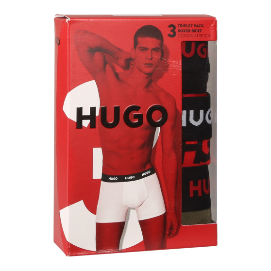 3PACK boxeri bărbați HUGO multicolori (50517887 978)