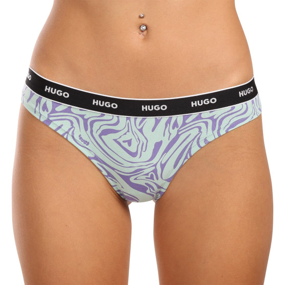 3PACK tanga damă HUGO multicolor (50495870 536)