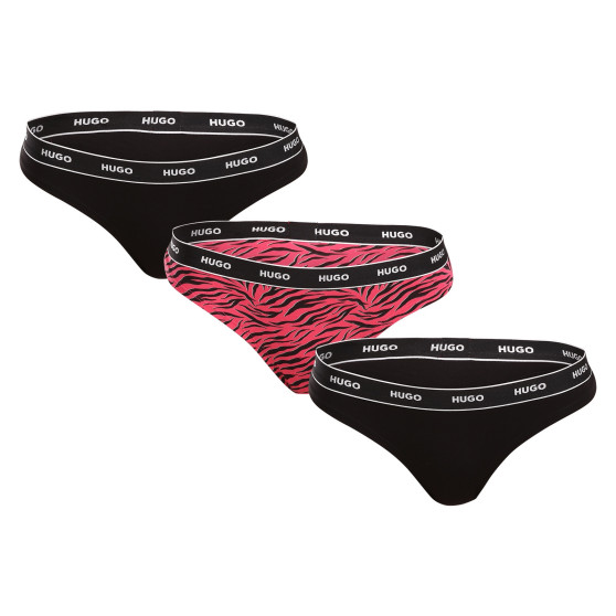 3PACK tanga damă HUGO multicolor (50495870 661)