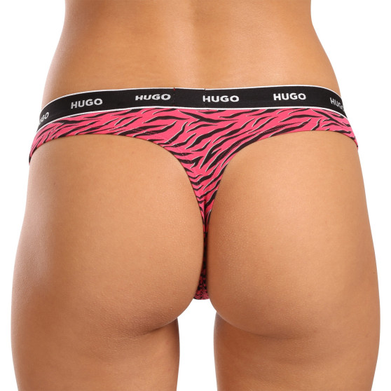 3PACK tanga damă HUGO multicolor (50495870 661)