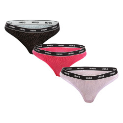 3PACK tanga damă HUGO multicolor (50480150 981)