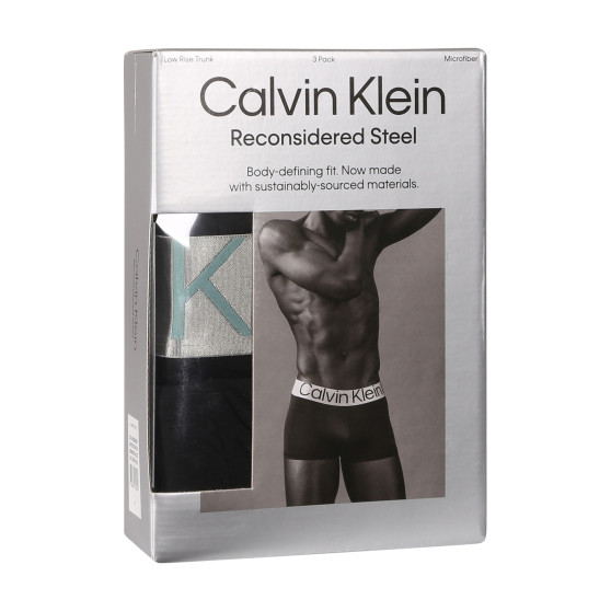 3PACK boxeri bărbați Calvin Klein negri (NB3074A-QTE)