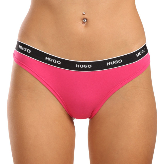 3PACK tanga damă HUGO multicolor (50480150 962)