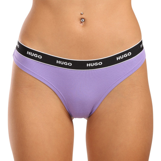 3PACK tanga damă HUGO multicolor (50480150 962)