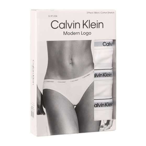 3PACK chiloți damă Calvin Klein albi (QD5207E-100)