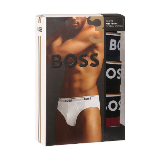 3PACK slipuri bărbați BOSS multicolore (50517826 976)