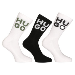 3PACK șosete HUGO înalte multicolore (50518606 100)