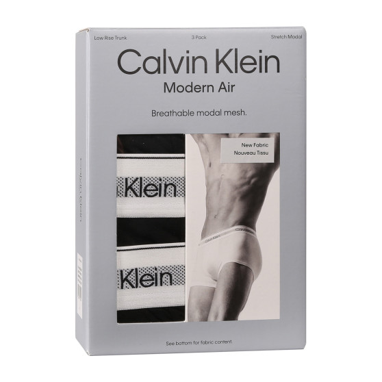 3PACK boxeri bărbați Calvin Klein negri (NB3956A-UB1)