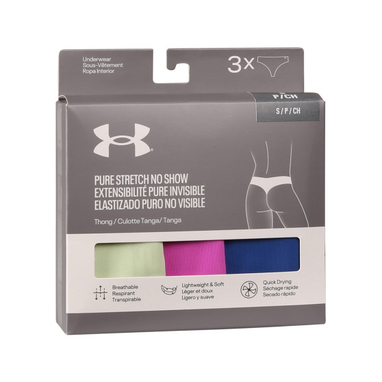 3PACK tanga damă Under Armour multicolor (1383893 383)