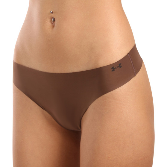 3PACK tanga damă Under Armour maro (1383893 625)