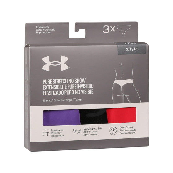 3PACK tanga damă Under Armour multicolor (1383894 001)