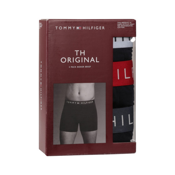 3PACK boxeri bărbați Tommy Hilfiger albastru închis (UM0UM03431 0R1)