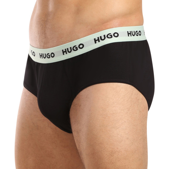 3PACK slipuri bărbați HUGO negre (50492378 002)