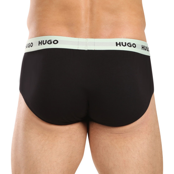 3PACK slipuri bărbați HUGO negre (50492378 002)