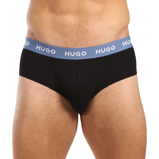 3PACK slipuri bărbați HUGO negre (50492378 002)