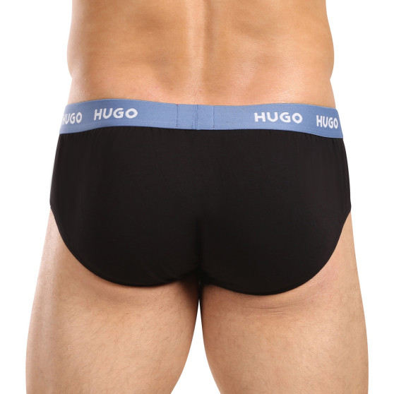 3PACK slipuri bărbați HUGO negre (50492378 002)