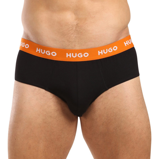 3PACK slipuri bărbați HUGO negre (50492378 002)