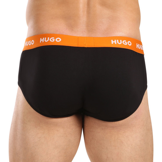 3PACK slipuri bărbați HUGO negre (50492378 002)