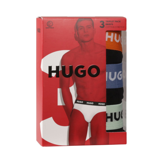 3PACK slipuri bărbați HUGO negre (50492378 002)