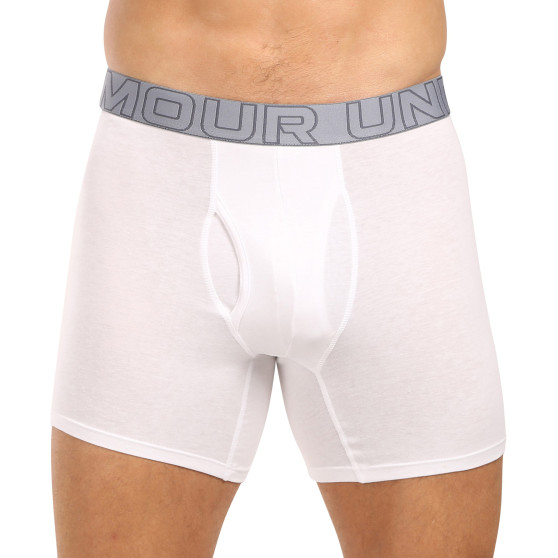 3PACK boxeri bărbați Under Armour albi (1383889 100)