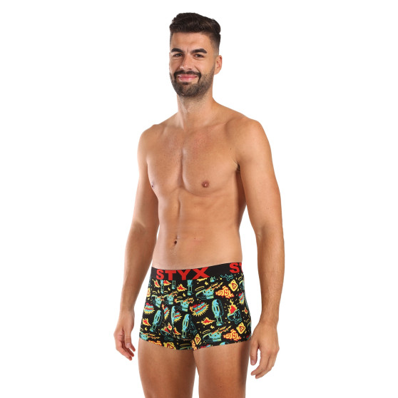 Styx Bărbați boxer pantaloni scurți artă sport cauciuc toohot (G1458)